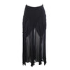 second hand Moschino Cheap & Chic Vintage Black Rayon Draped Knot Maxi Skirt