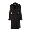 Secondhand Karen Millen Brown Monogram Jacquard Belted Trench Coat - '00s
