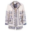 Secondhand Etro Beige & Navy Jacquard Ethnic Jacket - '20s