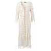 Secondhand D&G Ivory Crochet Lace Fringe Maxi Cardigan