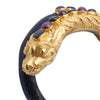 Secondhand Collection Privée Contrarié Bracelet in Gold, Wood & Sapphire - '80s