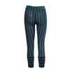 Secondhand Marni Green & Navy Striped Cotton Knit Trousers - '00s