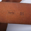 Secondhand Furla Brown Leather Wide Belt with Silver-Tone Buckle