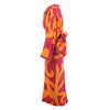 Gianfranco Ferré Baroque Print Silk Dress with Oversized Bow – '80s