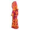 Secondhand Gianfranco Ferré Baroque Print Silk Dress with Oversized Bow – '80s