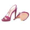 Secondhand Casadei Fuchsia Leather Platform Slingback Sandals - '10s