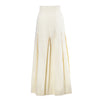 Secondhand Miu Miu Cream Leather Midi Skirt - '90s