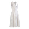 Secondhand Miu Miu 2007 Silk-Cotton Smocked Waist Midi Dress - '00s