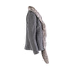 Secondhand Weber Grey Virgin Wool & Cashmere Rabbit Fur Trim Tailored Blazer - '00s