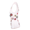 Secondhand Dolce & Gabbana Y2K Sheer Mesh Floral Appliqué Top - '00s