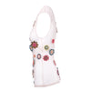Secondhand Dolce & Gabbana Y2K Sheer Mesh Floral Appliqué Top - '00s
