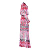 Secondhand John Richmond Pink Printed Silk Shirt & Maxi Skirt Set - '00s