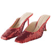 Secondhand Paciotti Red Sequin Mule Pumps - '90s
