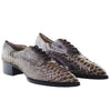 second hand Louboutin Pointed-Toe Python Loafers