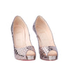 Secondhand Christian Louboutin Poseidon Metallic Silver Scaled PVC & Foil Peep-Toe Pumps - '10s