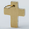 Secondhand Vintage Yellow Gold Cross Pendant with Baguette Diamonds - '90s