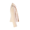 Secondhand John Bartlett Ivory Virgin Wool Zip Jacket - '90s