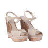 Secondhand Gucci Suede & Guccissima Cork Hollie Wedge Sandals - '10s