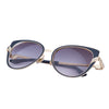 Secondhand Cartier Metal Pearl Cat Eye Sunglasses Black Silver