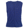 Secondhand Collection Privée Blue Beaded Sleeveless Tank Top - '00s