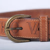 Secondhand Valentino Embossed Leather Belt - '90s