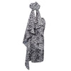 Secondhand Redemption Gray one-shoulder cocktail dress with draping - '10s