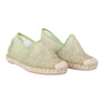 Secondhand Valentino Green Mesh and Lace Espadrille Flats - '10s