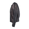 Secondhand Marco de Vincenzo Black Crystal-Embellished Mesh Bomber - '10s