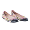 Secondhand Chanel Multicolor Canvas and Patent Leather Cap-Toe Ballet Flats - '00s