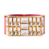 Secondhand Prada Crystal Saffiano Leather Cuff Bracelet - '10s