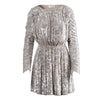Secondhand Saint Laurent Silver Sequin Embellished Mini Dress - '20s
