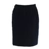 Secondhand Saint Laurent Rive Gauche Black Velvet Vintage Skirt- '80s