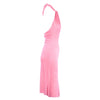 Secondhand Class Roberto Cavalli Pink Fluid Halterneck Dress - '00s