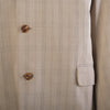 Secondhand Hermès Vintage Beige Checked Cotton Blazer - '90s