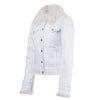 Secondhand Gucci by Tom Ford White Denim and Lamb Fur Jacket - '00s