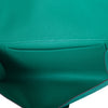 Secondhand Hermès Medor Clutch in Green Leather with Palladium Hardware -'10s