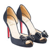 Secondhand Christian Louboutin Satin Bow Accents D'Orsay Pumps - '10s