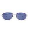 Secondhand Cartier Panthère Rimless Sunglasses – Blue Gradient Lenses, Silver Panther Detail - '00s