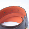 Secondhand Hermes Orange/Chocolat Togo and Box Leather H Buckle Reversible Belt -'00s