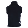 Secondhand Versace Black Cashmere Turtleneck Vest - '80s