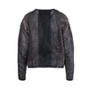 Secondhand Marco de Vincenzo Black Crystal-Embellished Mesh Bomber - '10s
