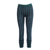 Secondhand Marni Green & Navy Striped Cotton Knit Trousers - '00s