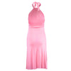 Secondhand Class Roberto Cavalli Pink Fluid Halterneck Dress - '00s