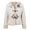 Secondhand Prada Women’s Shearling Short Coat with Hood - '00s