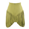 Secondhand Norma Kamali Olive Green Draped Mini Skirt -'90s