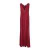 Secondhand Roberto Cavalli Crimson Grecian Embellished Silk Gown Old Hollywood Maxi Dress- '10s