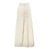 Secondhand Miu Miu Cream Leather Midi Skirt - '90s