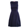 Secondhand Prada Navy Sleeveless Pleated A-Line Dress