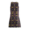 Secondhand Marni Sleeveless Dress Featuring Brown and Yellow Geometric Circle Pattern - '10s