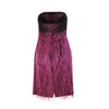 Secondhand Versace Jeans Couture Feather-Effect Strapless Dress - ’00s